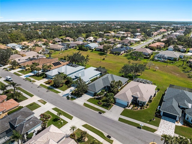 bird's eye view with a residential view