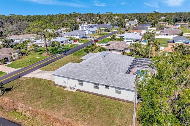 bird's eye view with a residential view