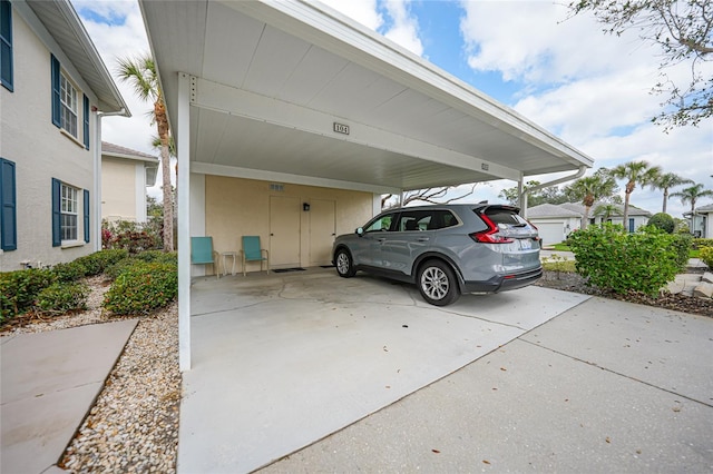 view of vehicle parking