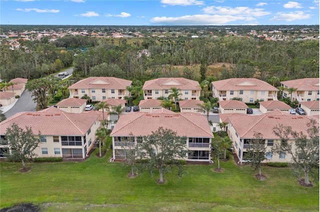 aerial view featuring a residential view