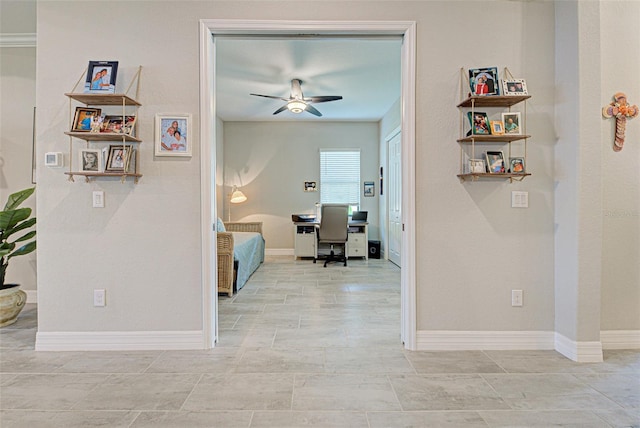 interior space with baseboards