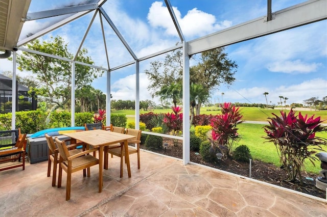 view of sunroom