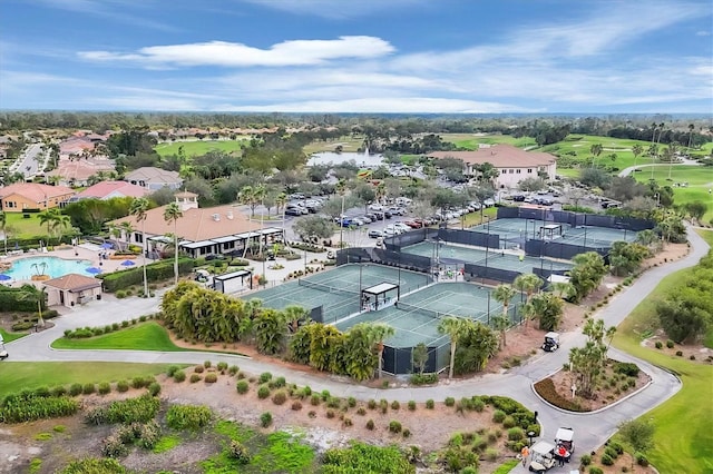 bird's eye view with a residential view