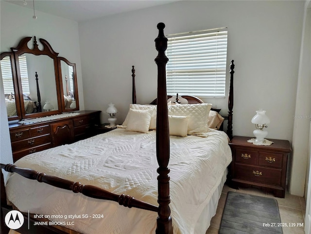 view of tiled bedroom