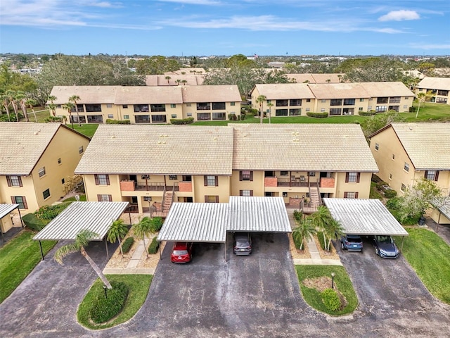 drone / aerial view with a residential view