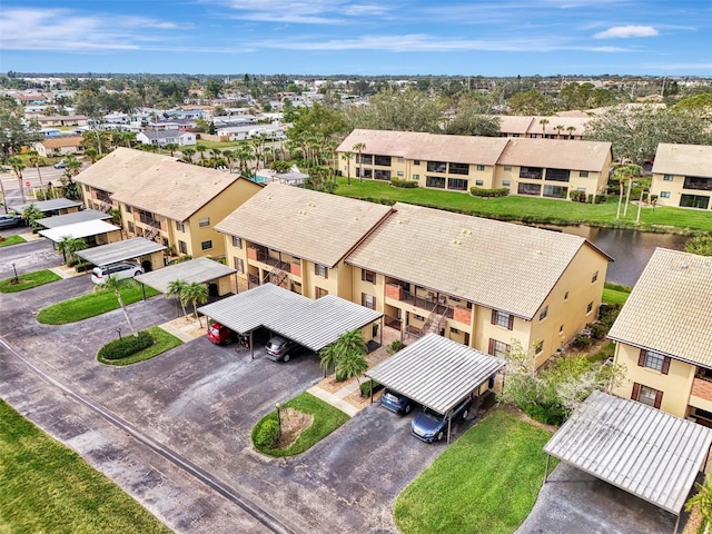 aerial view with a residential view