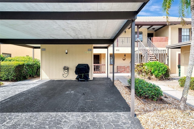 exterior space with stairs