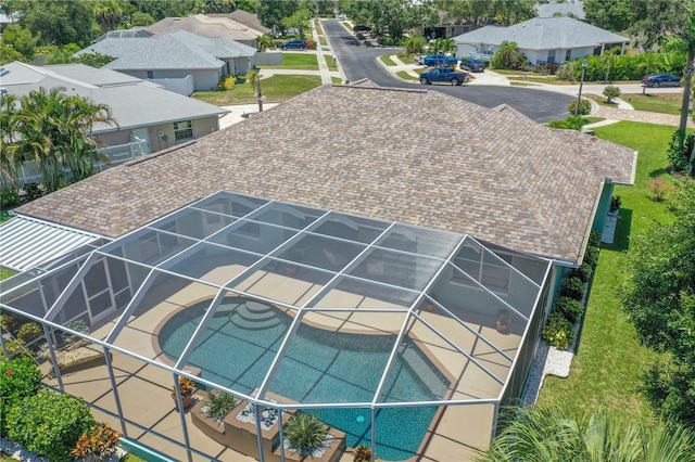 drone / aerial view featuring a residential view