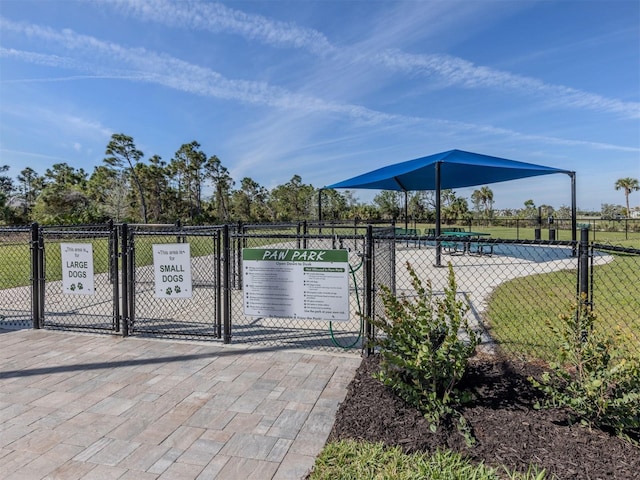 exterior space featuring fence