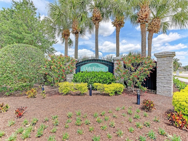 view of community sign