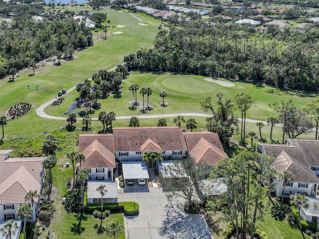 aerial view with golf course view