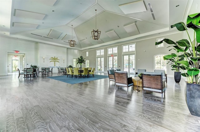 building lobby featuring visible vents