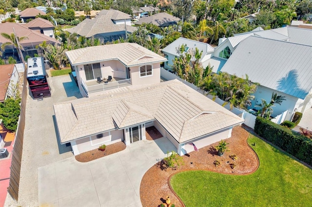 bird's eye view featuring a residential view