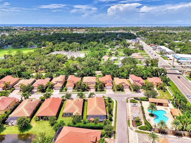 birds eye view of property featuring a residential view