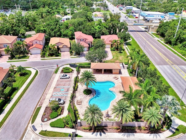 birds eye view of property featuring a residential view