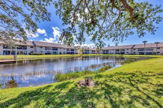 property view of water with a residential view