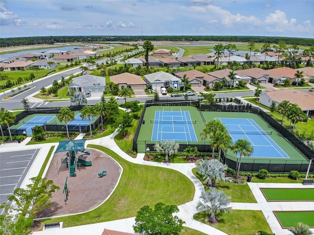 drone / aerial view featuring a residential view