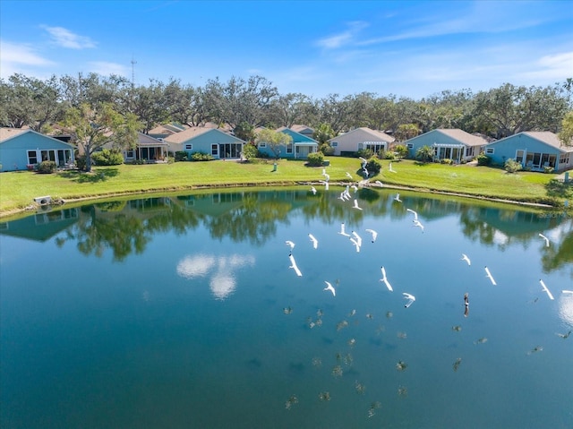 property view of water with a residential view