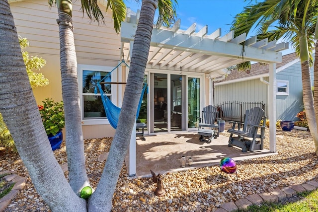 view of patio / terrace with a pergola