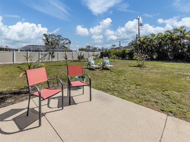 view of patio with fence