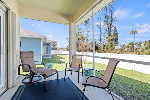 view of sunroom