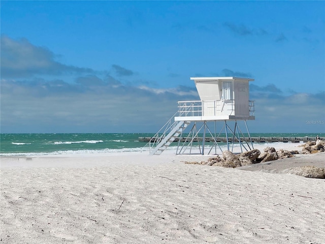 property view of water with a view of the beach