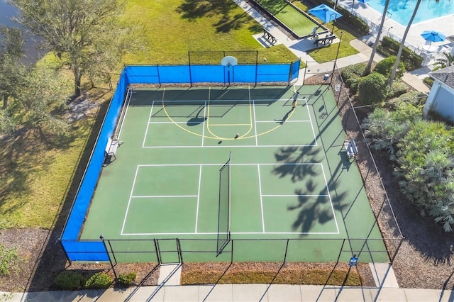 1050 Jonah Dr, North Port, FL 34289 - view of sport court featuring fence