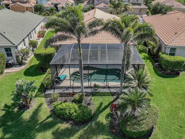 drone / aerial view featuring a residential view