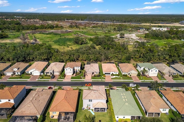 aerial view featuring a residential view