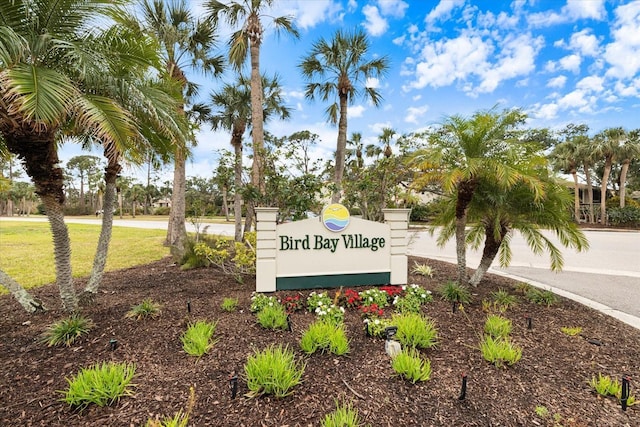 view of community sign