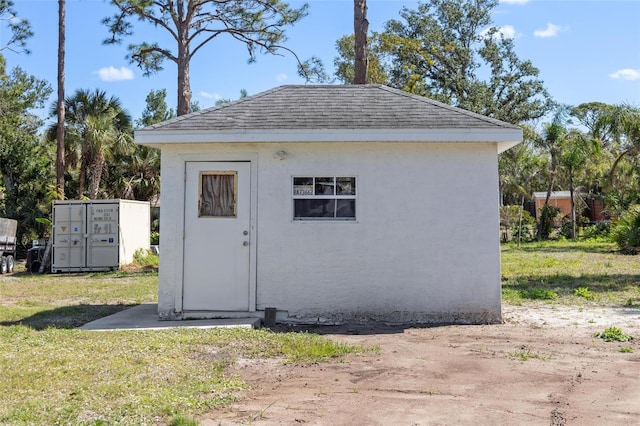 view of outbuilding featuring an outdoor structure