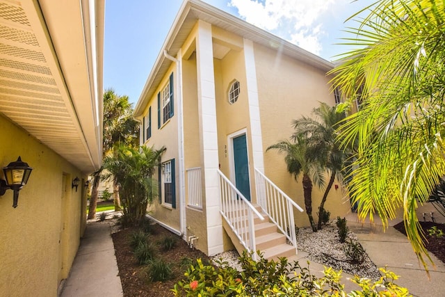 view of property exterior featuring stucco siding