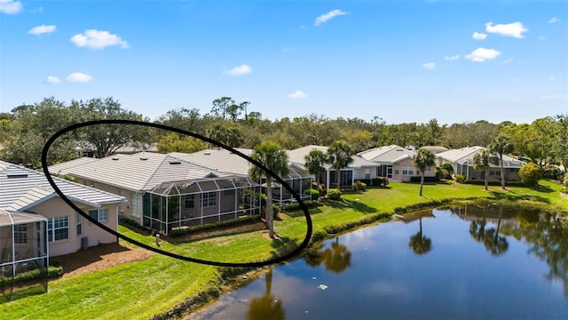 water view with a residential view