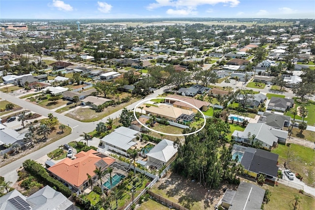 aerial view featuring a residential view