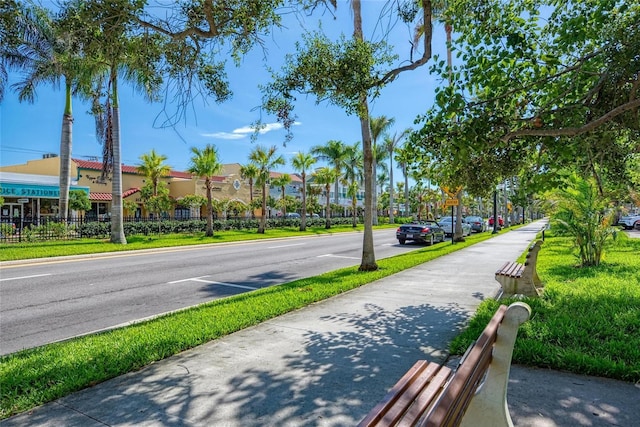 view of street with sidewalks