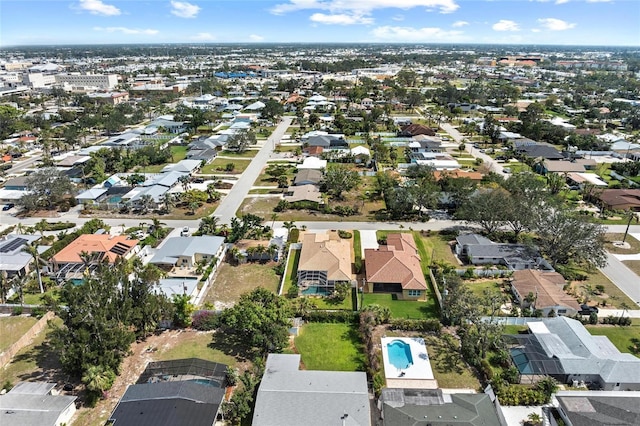 drone / aerial view with a residential view