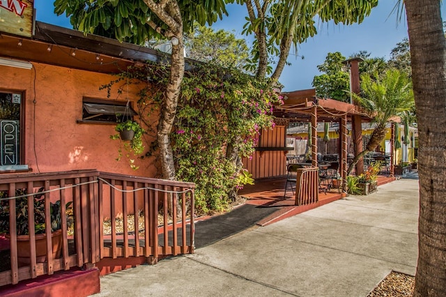 view of patio with fence