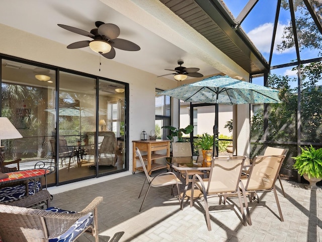 view of sunroom