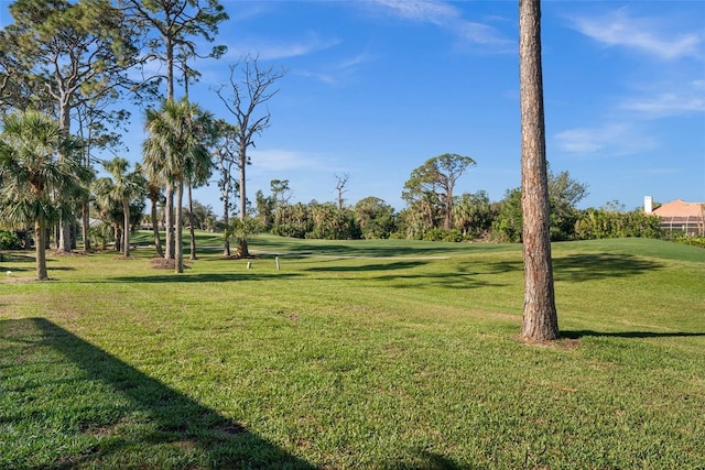 view of community with a lawn