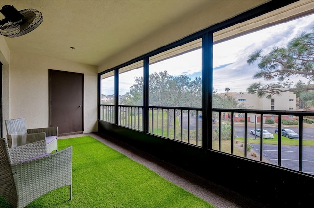 view of sunroom