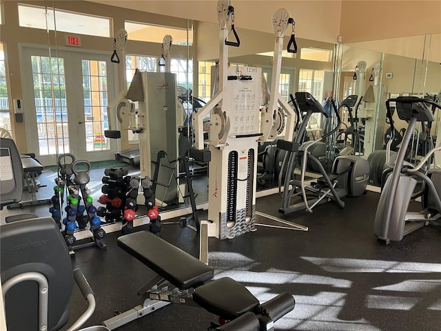 view of exercise room