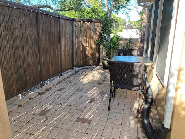 view of patio / terrace with a fenced backyard