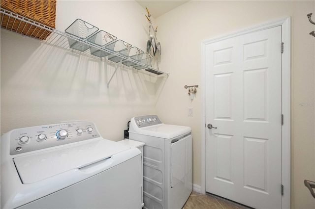 laundry room with laundry area and washer and dryer