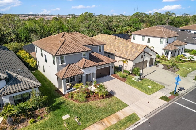 aerial view featuring a residential view