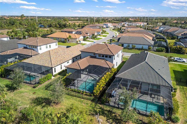 drone / aerial view featuring a residential view