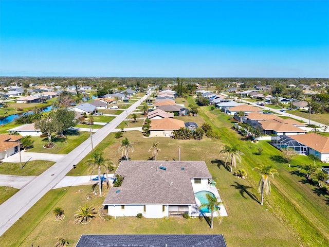 bird's eye view with a residential view