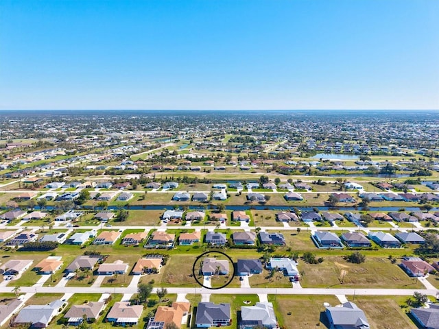 drone / aerial view with a residential view