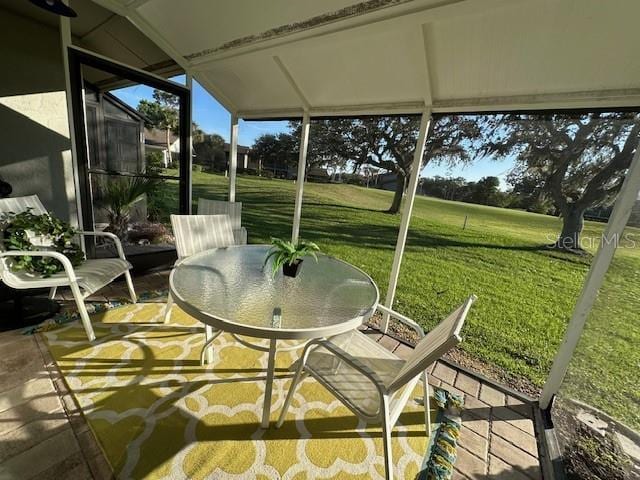 view of sunroom