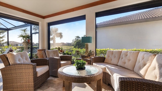 view of sunroom