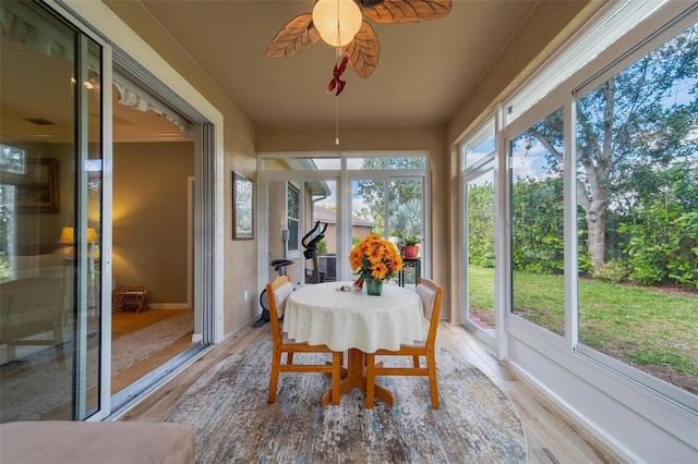 sunroom featuring plenty of natural light